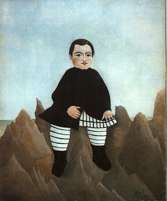 Henri Rousseau Boy on the Rocks oil painting image